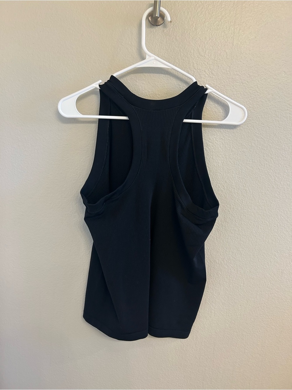Athleta Black Ribbed High-Neck Tank - Picture 2 of 3